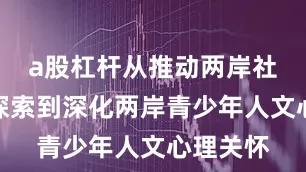 a股杠杆从推动两岸社会工作探索到深化两岸青少年人文心理关怀